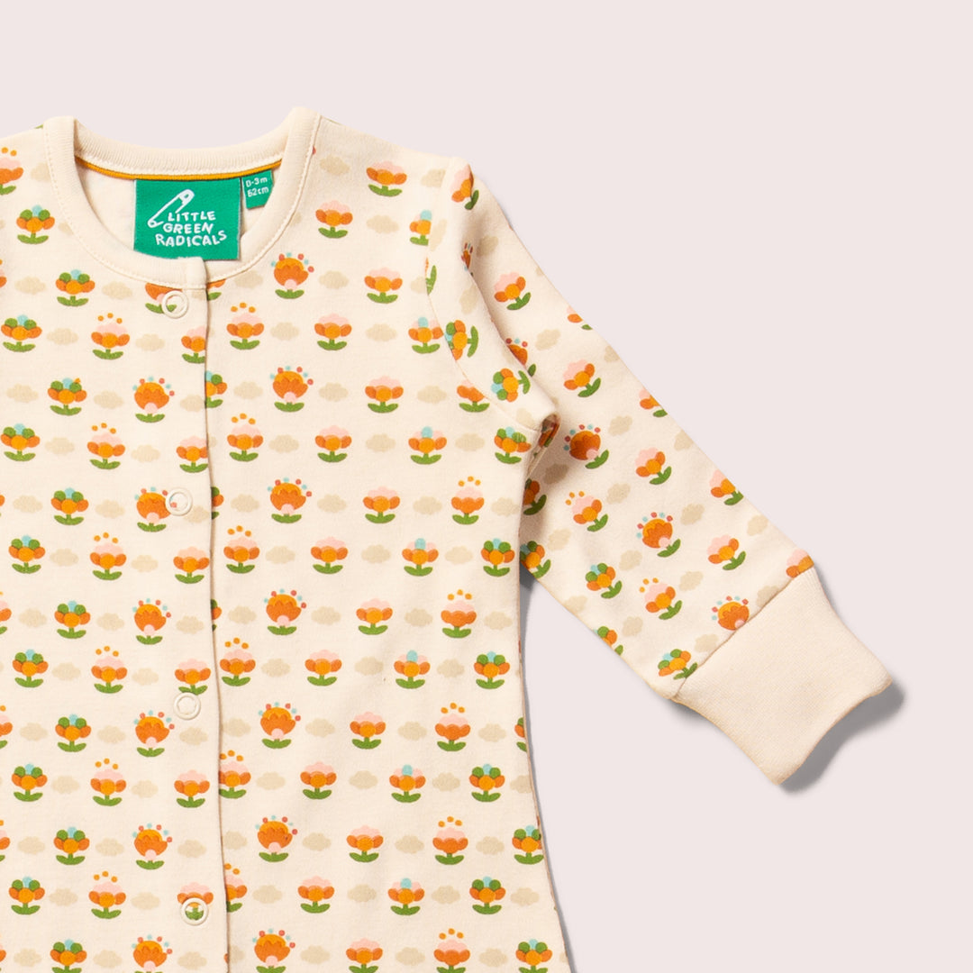 Little Green Radicals Little Blooms Organic Babygrow