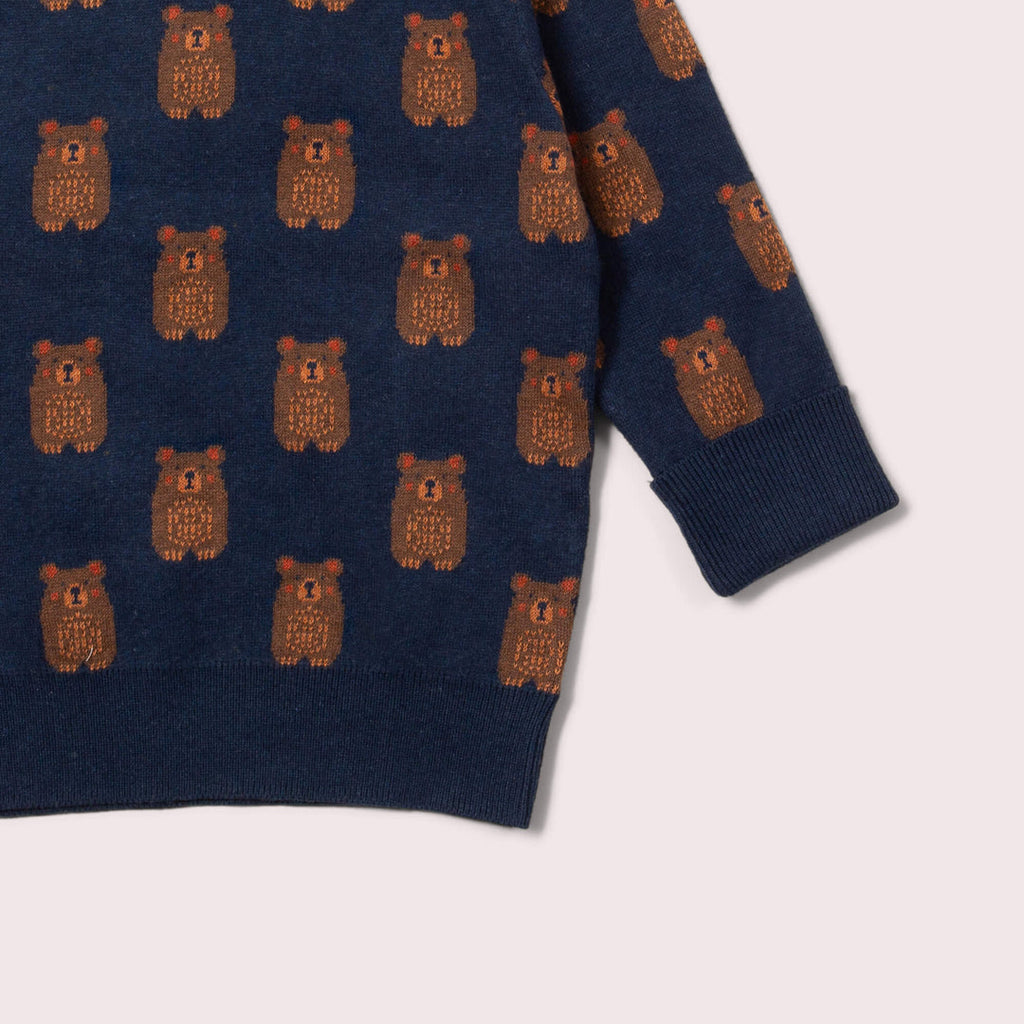 Little Green Radicals Teddy Bears Knitted Jumper