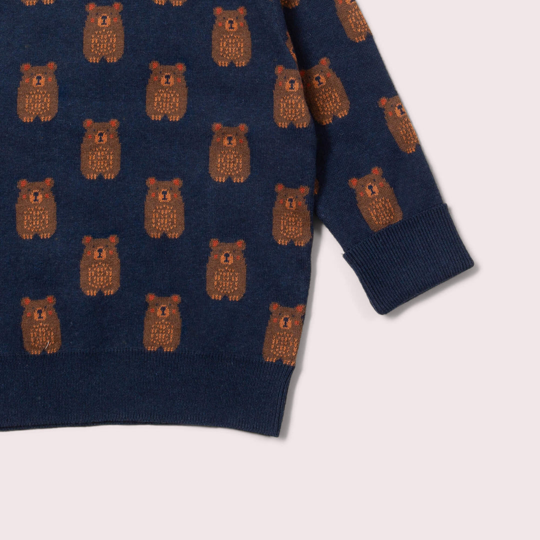 Little Green Radicals Teddy Bears Knitted Jumper