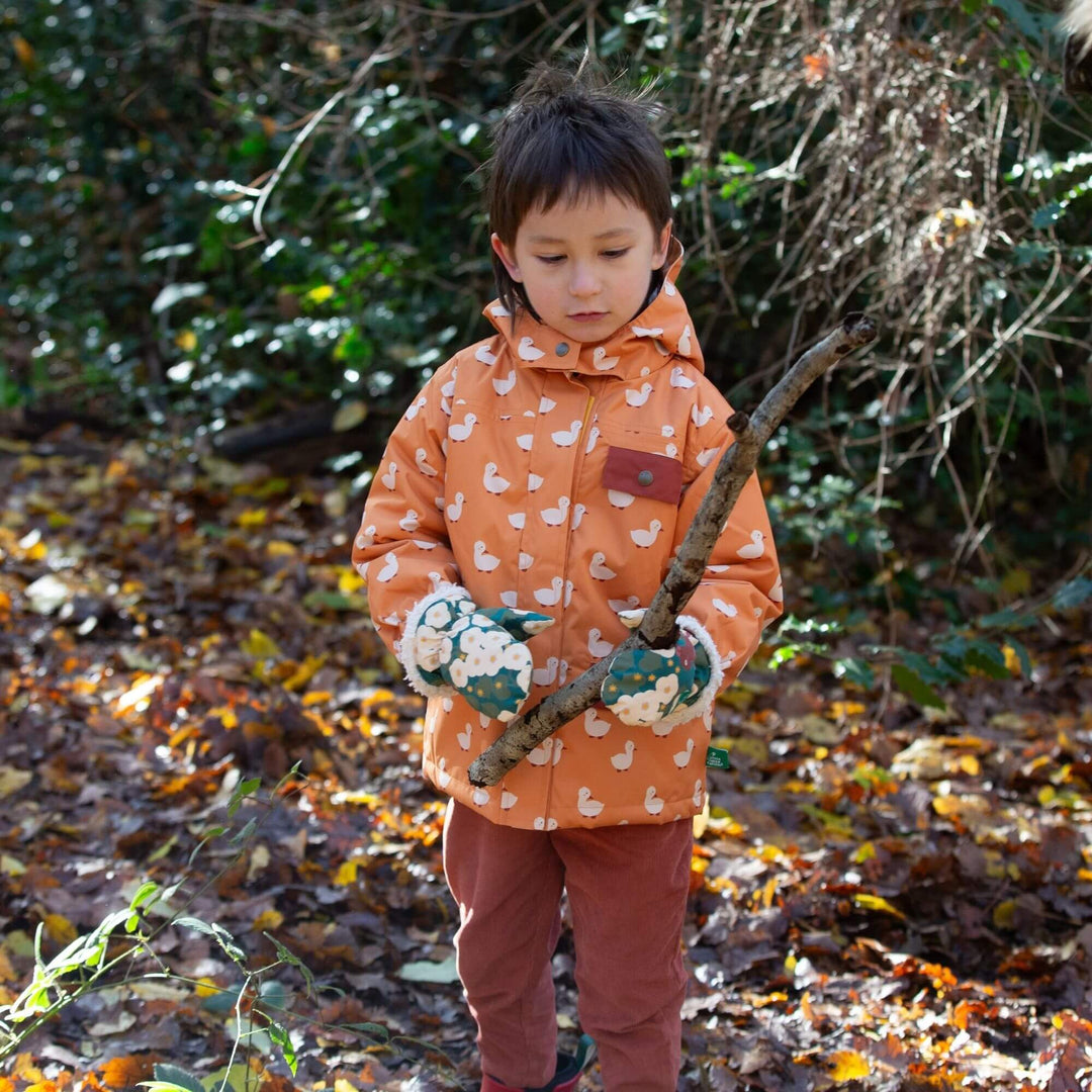 Little Green Radicals Gold Ducks Recycled Waterproof Adventure Winter Coat