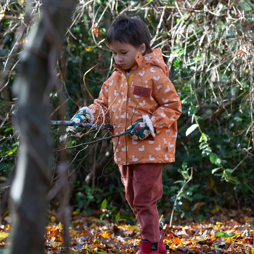 Little Green Radicals Gold Ducks Recycled Waterproof Adventure Winter Coat