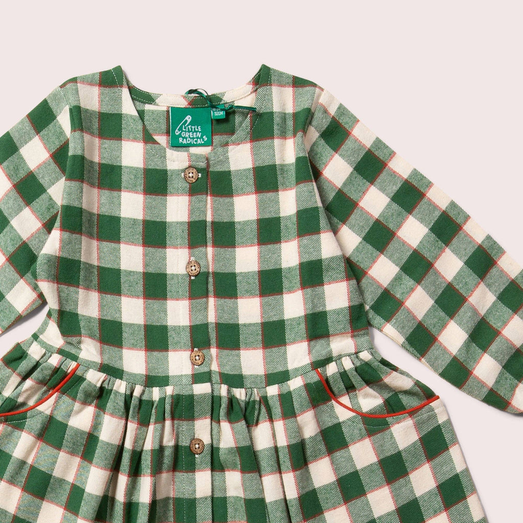 Fern Green Check Comfy Pocket Dress