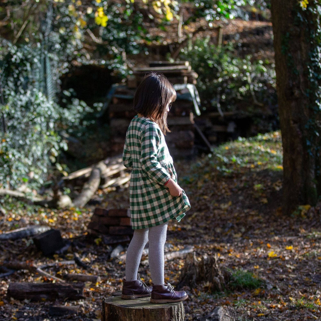 Fern Green Check Comfy Pocket Dress